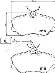 Japko 500206 - Тормозные колодки, дисковые, комплект autosila-amz.com