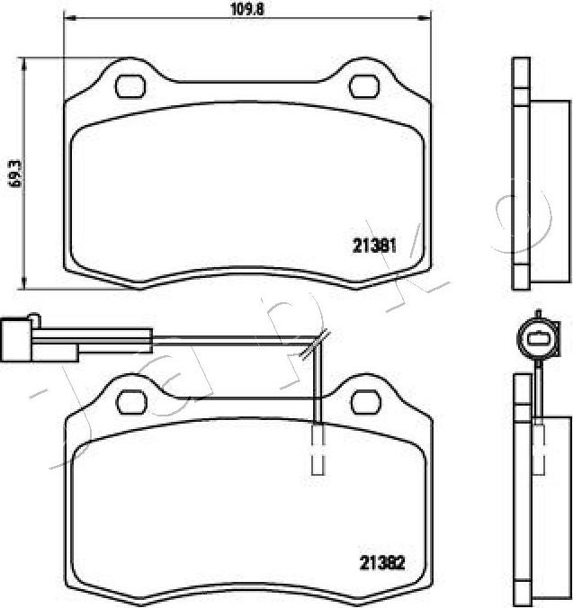 Japko 500237 - Тормозные колодки, дисковые, комплект autosila-amz.com