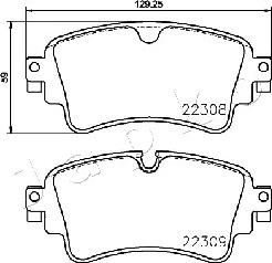 Japko 510911 - Тормозные колодки, дисковые, комплект autosila-amz.com