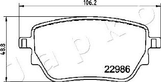 Japko 510533 - Тормозные колодки, дисковые, комплект autosila-amz.com