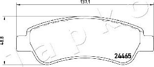 Japko 510610 - Тормозные колодки, дисковые, комплект autosila-amz.com