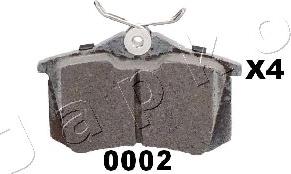 Japko 510002 - Тормозные колодки, дисковые, комплект autosila-amz.com