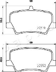 Japko 510322 - Тормозные колодки, дисковые, комплект autosila-amz.com
