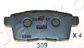 Japko 51309 - Тормозные колодки, дисковые, комплект autosila-amz.com