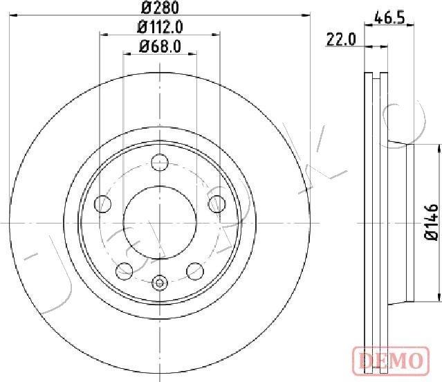 Japko 600911C - Тормозной диск autosila-amz.com