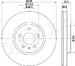 Japko 600917 - Тормозной диск autosila-amz.com