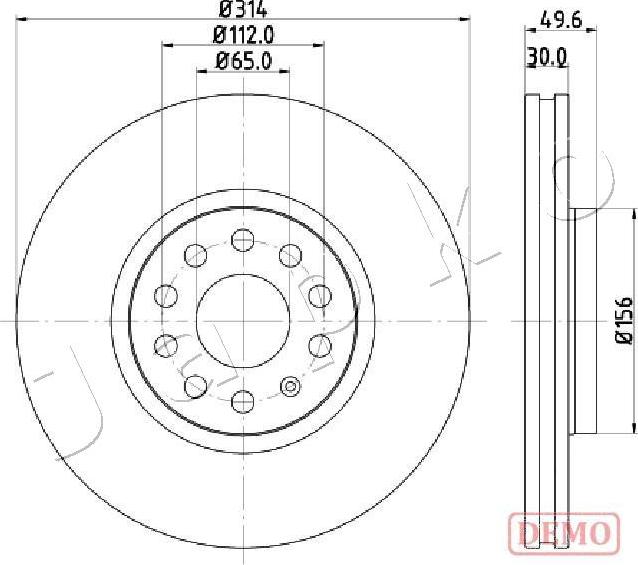 Japko 600933C - Тормозной диск autosila-amz.com