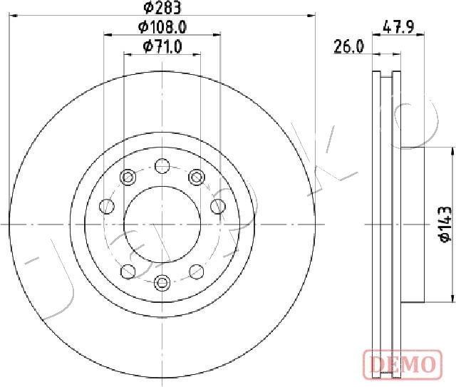 Japko 600637C - Тормозной диск autosila-amz.com