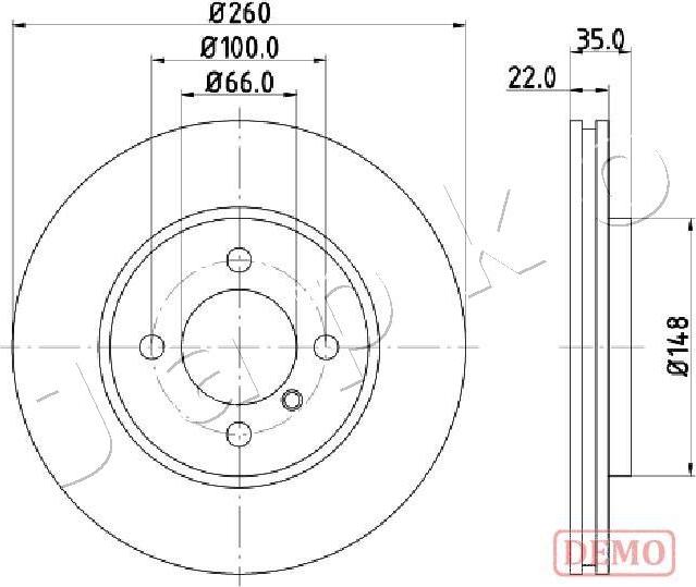 Japko 600158C - Тормозной диск autosila-amz.com