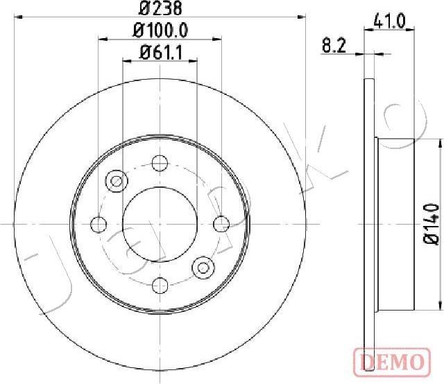 Japko 600700C - Тормозной диск autosila-amz.com