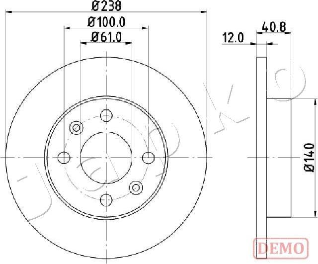 Japko 600714C - Тормозной диск autosila-amz.com