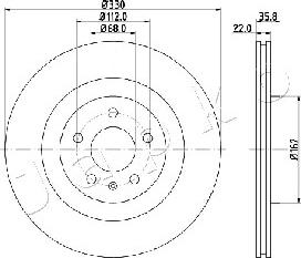 Japko 610911 - Тормозной диск autosila-amz.com