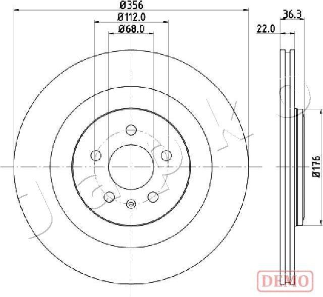 Japko 610917C - Тормозной диск autosila-amz.com