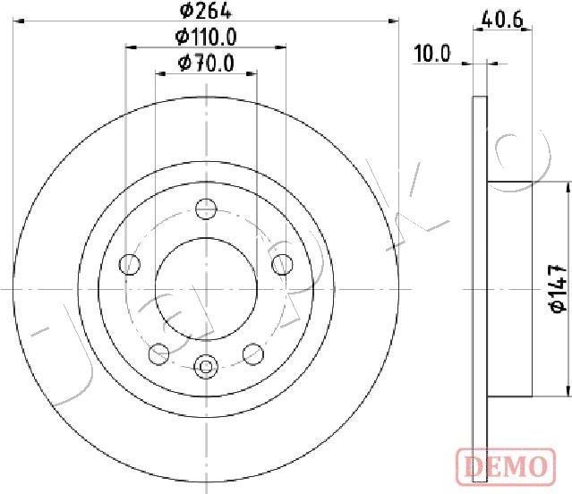 Japko 610400C - Тормозной диск autosila-amz.com