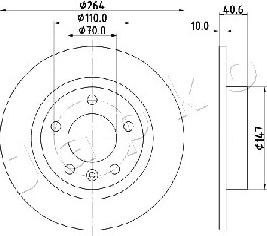 Japko 610400 - Тормозной диск autosila-amz.com