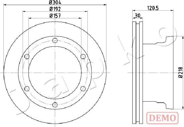 Japko 610529C - Тормозной диск autosila-amz.com