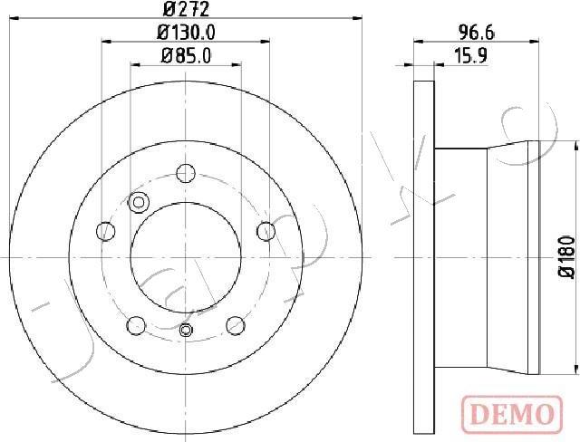 Japko 610526C - Тормозной диск autosila-amz.com