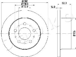 Japko 610609 - Тормозной диск autosila-amz.com