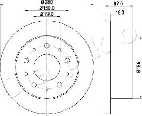 Japko 610611 - Тормозной диск autosila-amz.com