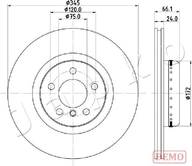 Japko 610104C - Тормозной диск autosila-amz.com