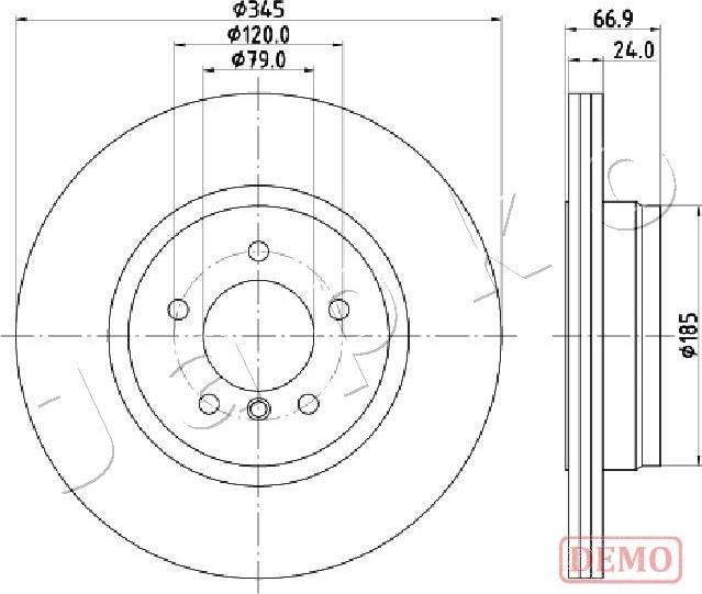 Japko 610126C - Тормозной диск autosila-amz.com