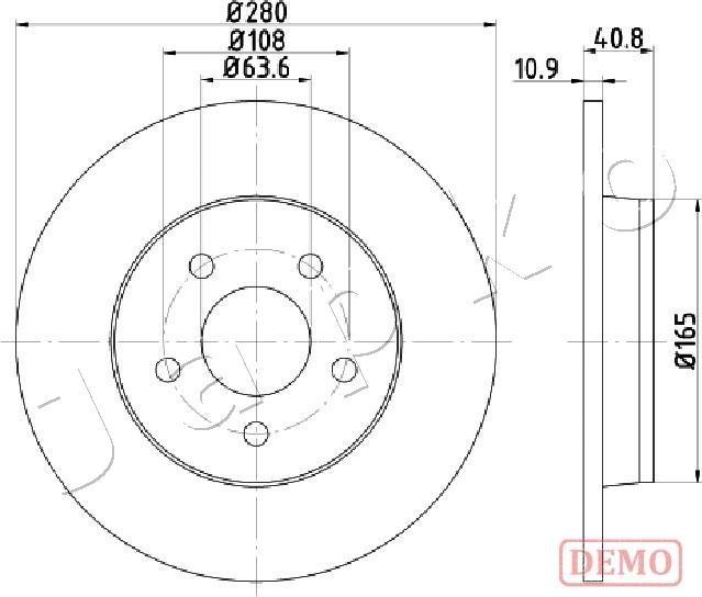 Japko 610301C - Тормозной диск autosila-amz.com