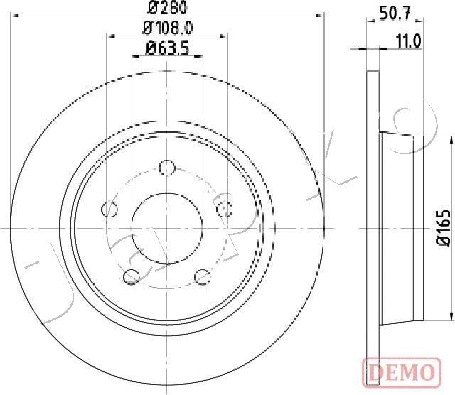 Japko 610302C - Тормозной диск autosila-amz.com