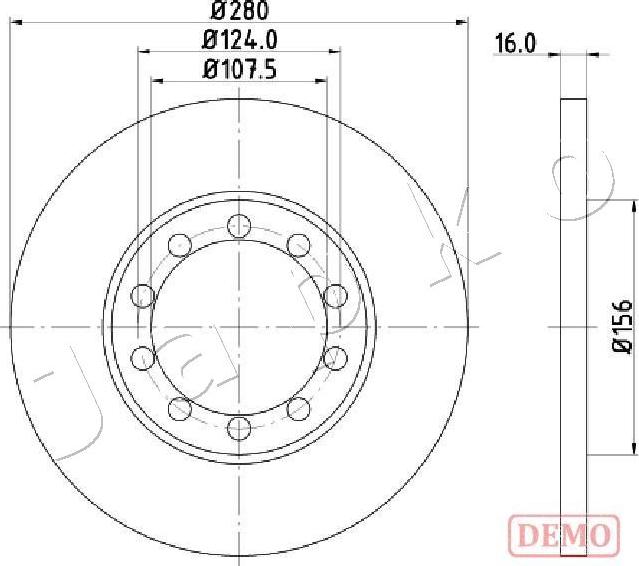 Japko 610314C - Тормозной диск autosila-amz.com