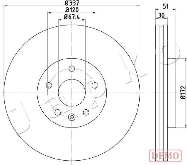 Japko 610323C - Тормозной диск autosila-amz.com