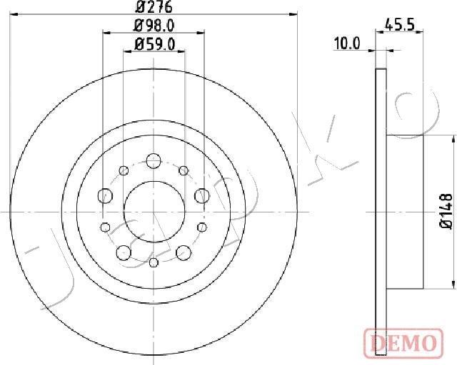 Japko 610203C - Тормозной диск autosila-amz.com