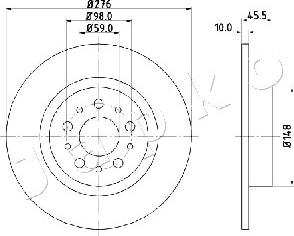 Japko 610203 - Тормозной диск autosila-amz.com