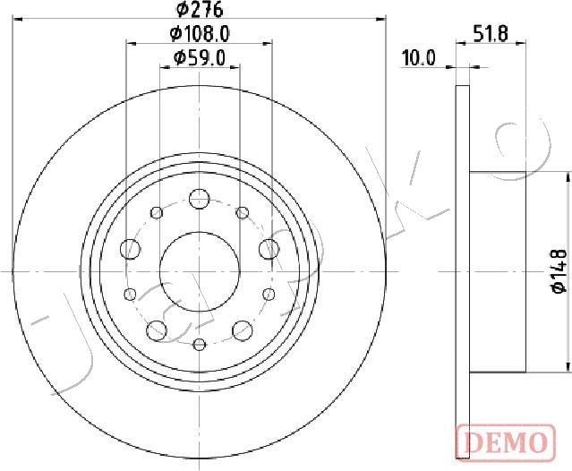 Japko 610207C - Тормозной диск autosila-amz.com