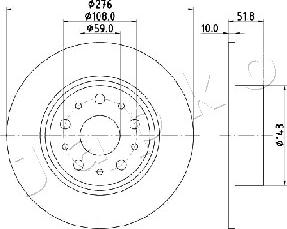 Japko 610207 - Тормозной диск autosila-amz.com