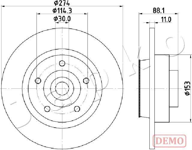 Japko 610705C - Тормозной диск autosila-amz.com