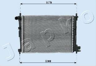 Japko RDA053066 - Радиатор, охлаждение двигателя autosila-amz.com