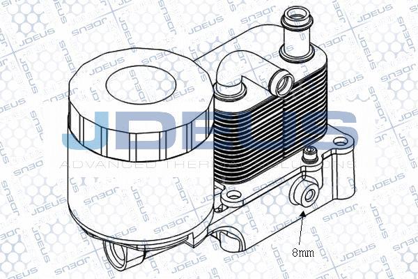 Jdeus 412M25 - Масляный радиатор, двигательное масло autosila-amz.com