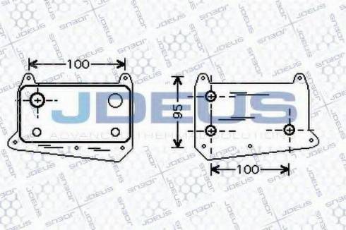 Jdeus 417M25 - Масляный радиатор, двигательное масло autosila-amz.com