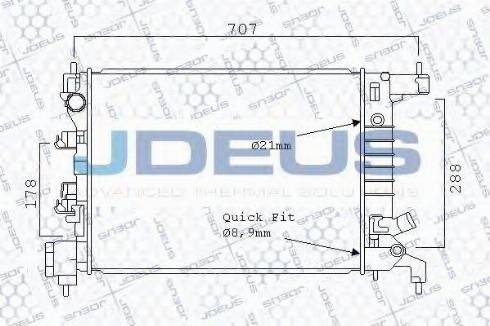 Jdeus 056M15 - Радиатор, охлаждение двигателя autosila-amz.com