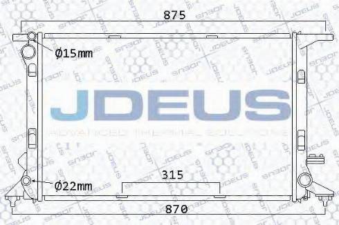 Jdeus 001M25 - Радиатор, охлаждение двигателя autosila-amz.com