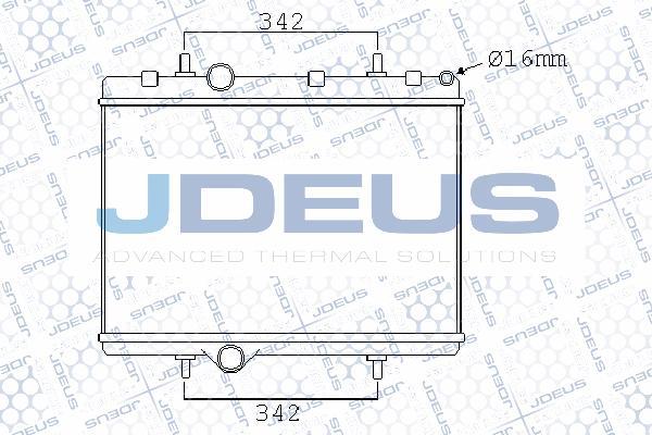 Jdeus 007M58 - Радиатор, охлаждение двигателя autosila-amz.com
