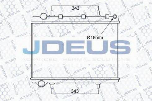 Jdeus 007M57 - Радиатор, охлаждение двигателя autosila-amz.com