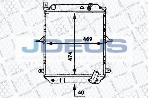 Jdeus 019M03 - Радиатор, охлаждение двигателя autosila-amz.com