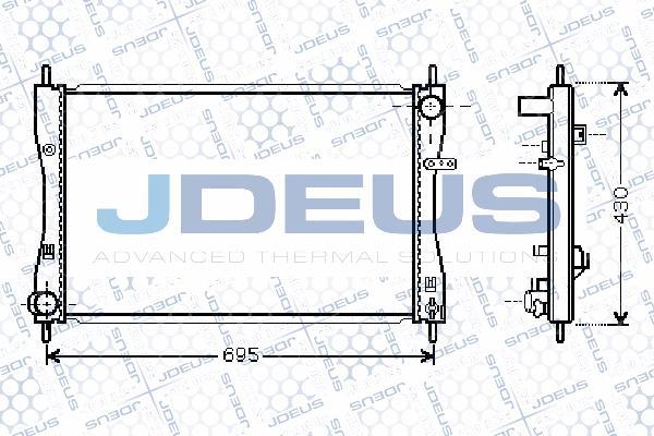 Jdeus 018M39 - Радиатор, охлаждение двигателя autosila-amz.com