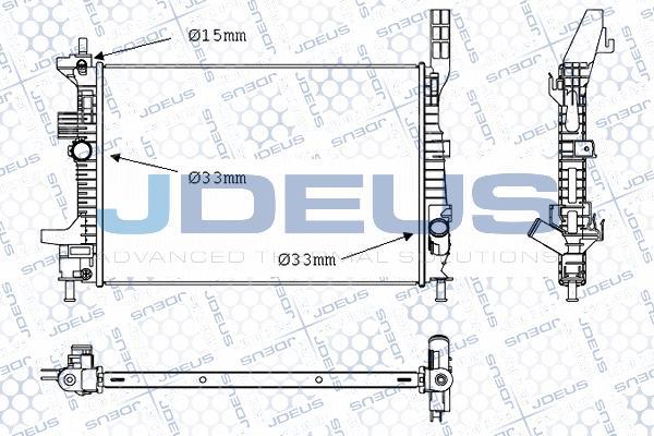 Jdeus 012M45 - Радиатор, охлаждение двигателя autosila-amz.com