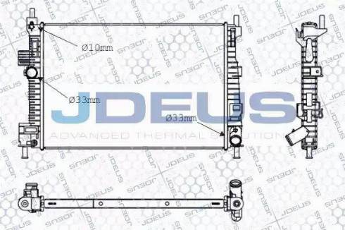 Jdeus 012M42 - Радиатор, охлаждение двигателя autosila-amz.com