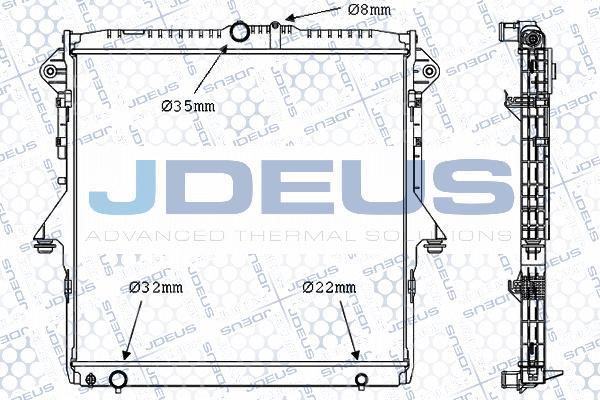 Jdeus 012M62 - Радиатор, охлаждение двигателя autosila-amz.com