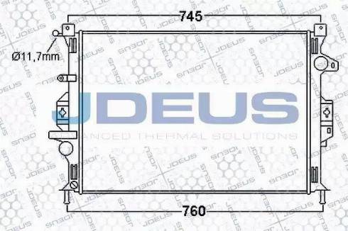 Jdeus 012M31 - Радиатор, охлаждение двигателя autosila-amz.com