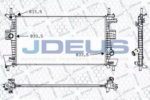 Jdeus 012M38 - Радиатор, охлаждение двигателя autosila-amz.com