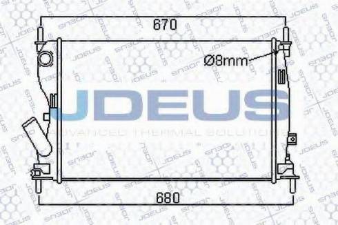 Jdeus 012M27 - Радиатор, охлаждение двигателя autosila-amz.com