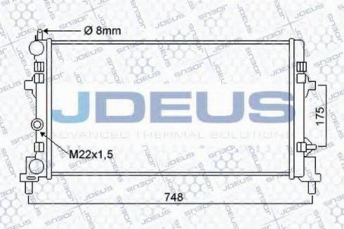 Jdeus 025M29 - Радиатор, охлаждение двигателя autosila-amz.com